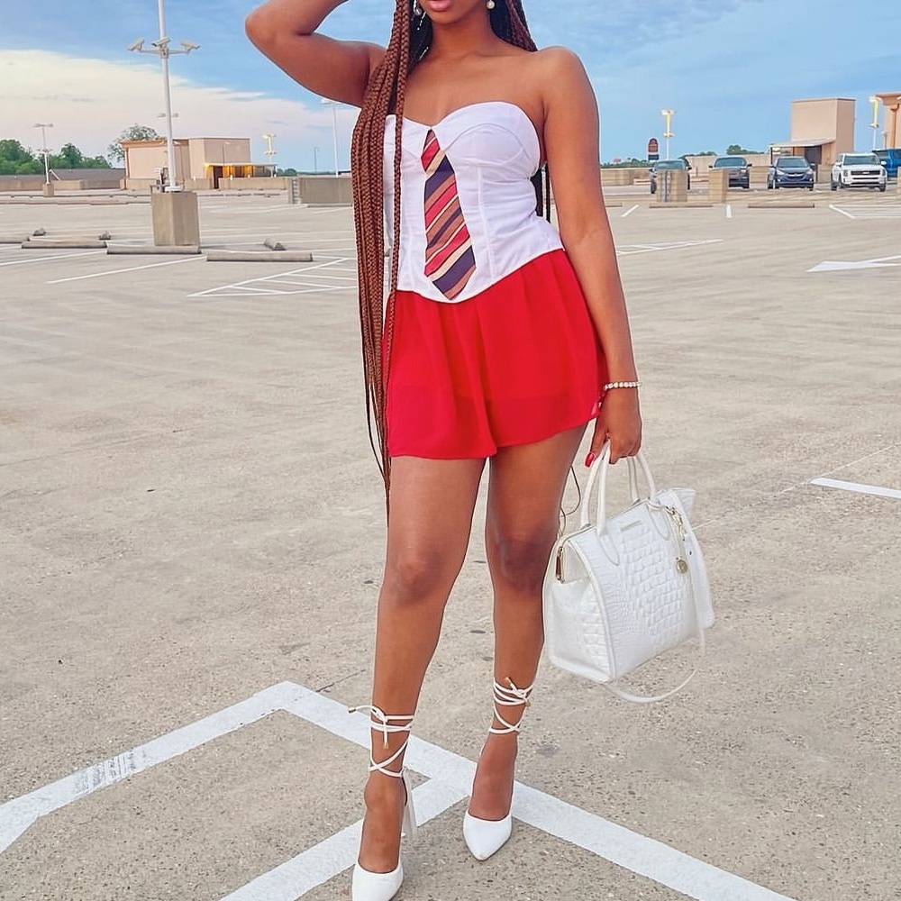 MEDIUM Faux Tie Top